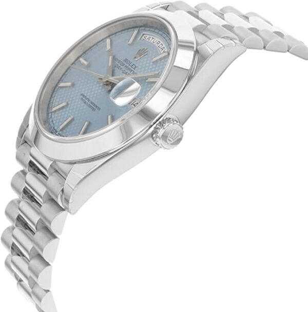 Rolex Day-Date 228206 Montre Homme 40 mm Bracelet Bleu Argent